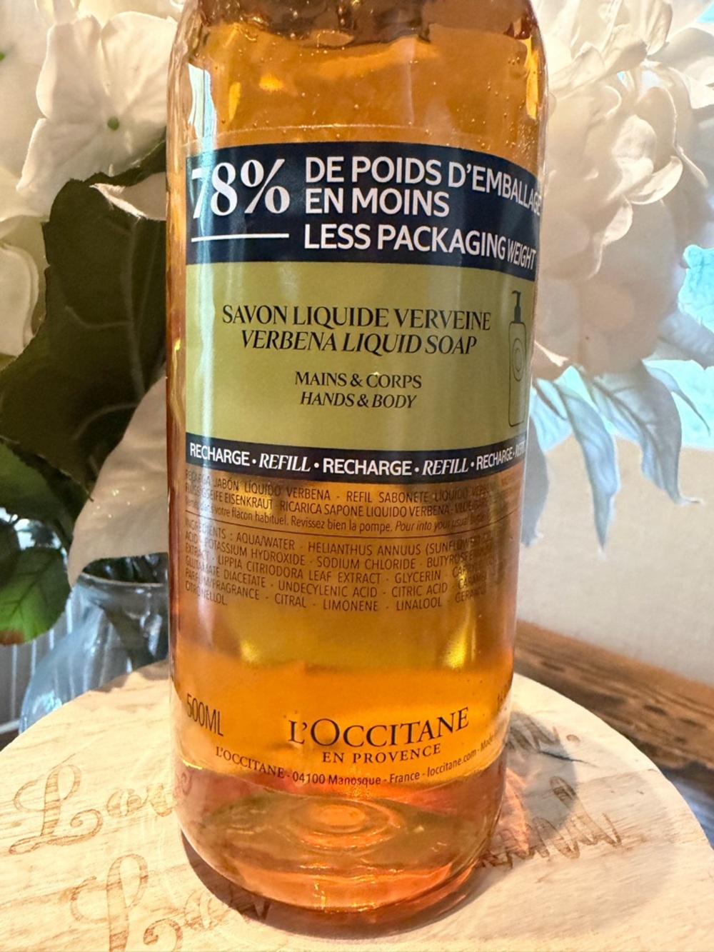 L'OCCITANE Verbena Liquid hand and body soap Refill 16.9 fl Oz - Picture 5 of 5